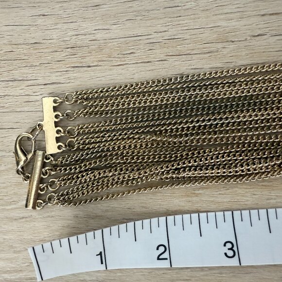 ✨ Vintage Multi-Strand Gold Tone Statement Necklace ✨ - Picture 9 of 10